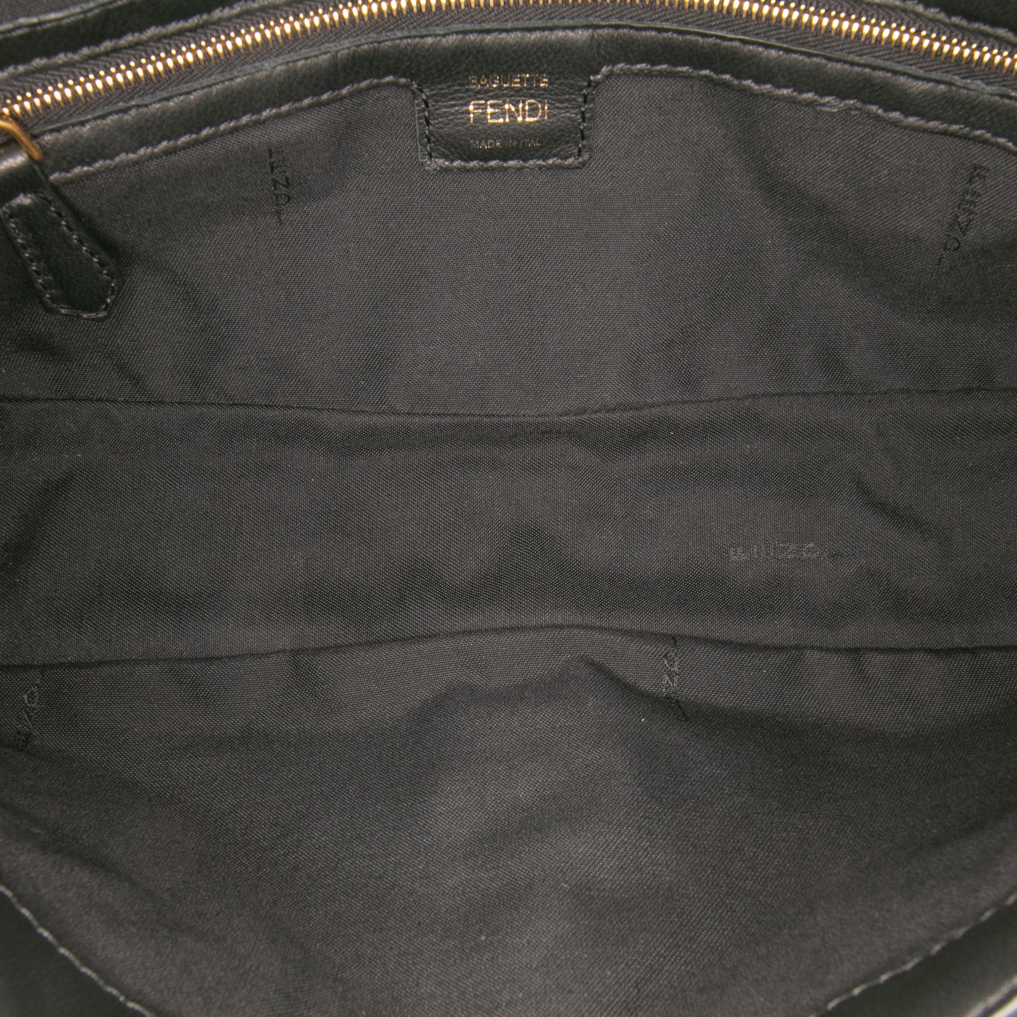 Zucca Embossed Leather Baguette Satchel