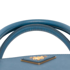 Medium Saffiano Lux Galleria Double Zip Satchel