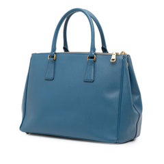 Medium Saffiano Lux Galleria Double Zip Satchel