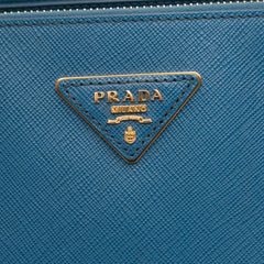 Medium Saffiano Lux Galleria Double Zip Satchel