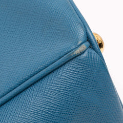 Medium Saffiano Lux Galleria Double Zip Satchel