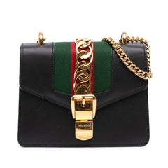 Mini Leather Web Sylvie Chain Crossbody