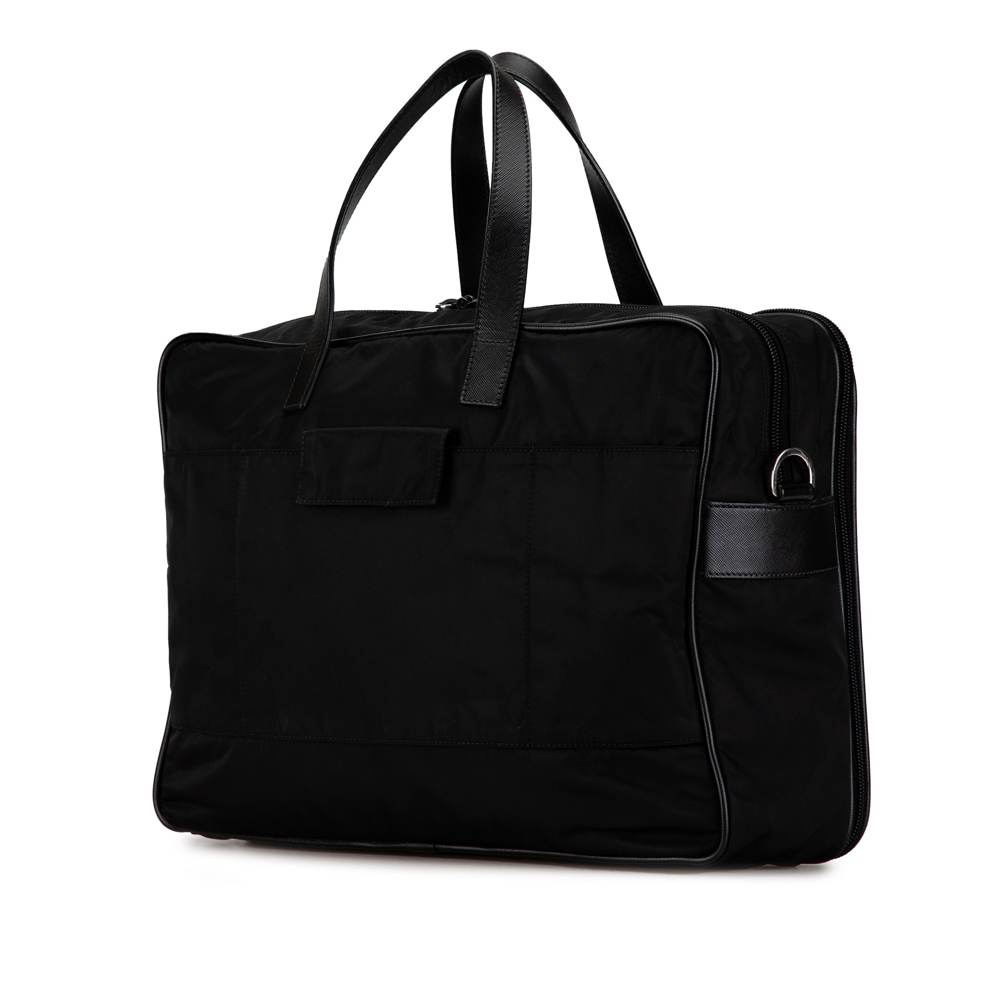 Saffiano-Trimmed Tessuto Briefcase