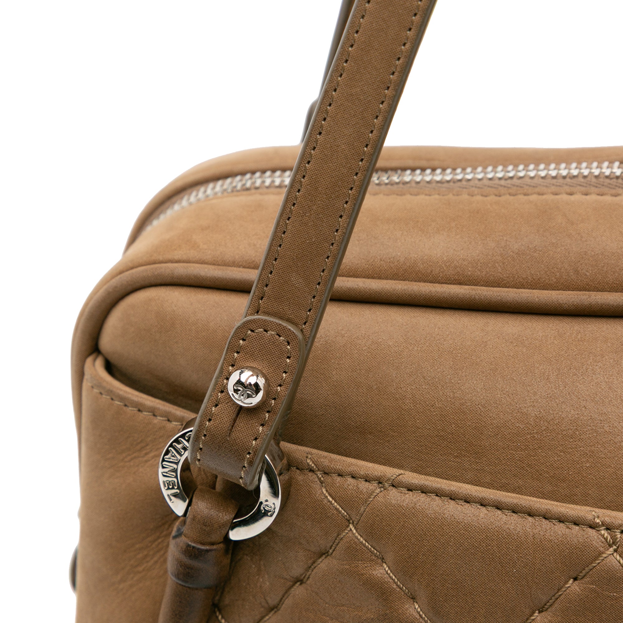 Quilted Iridescent Calfskin Relax CC Satchel
