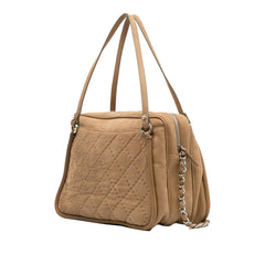 Quilted Iridescent Calfskin Relax CC Satchel