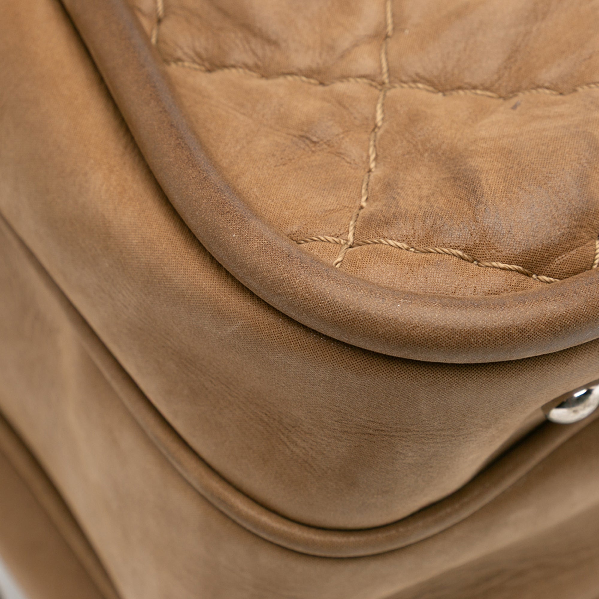 Quilted Iridescent Calfskin Relax CC Satchel