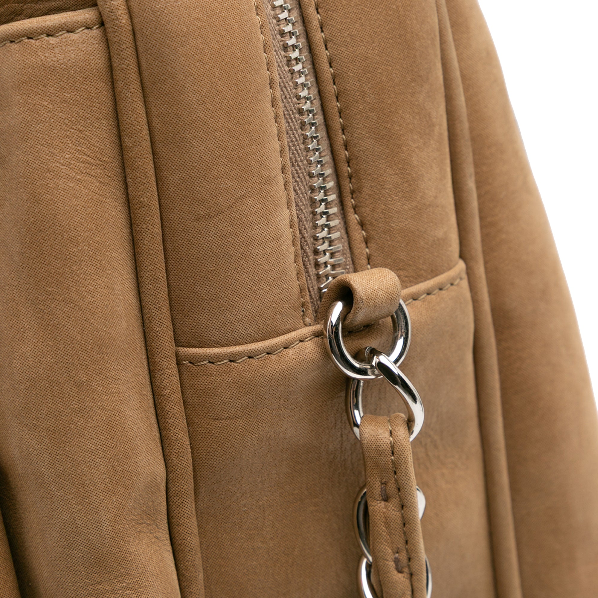 Quilted Iridescent Calfskin Relax CC Satchel