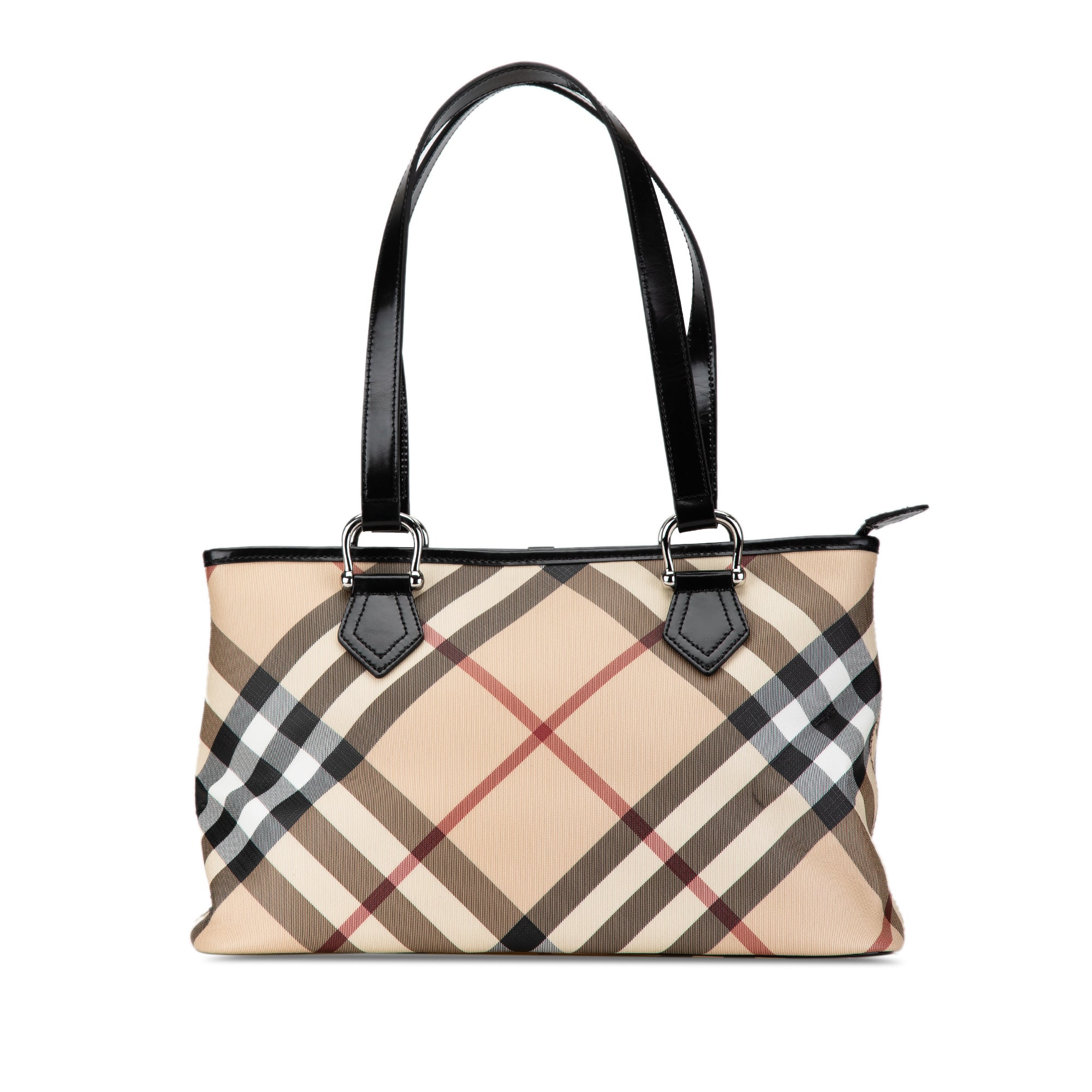 Supernova Check Coated Canvas Tote