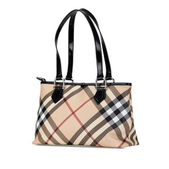 Supernova Check Coated Canvas Tote