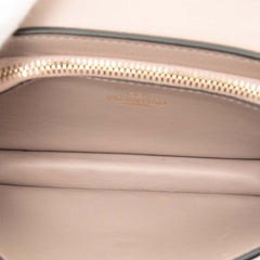 Metallic Pebbled Calfskin Rockstud Phone Case with Chain