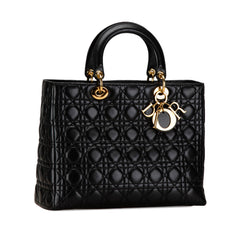 Large Lambskin Cannage Lady Dior