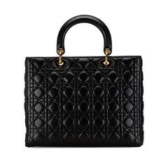 Large Lambskin Cannage Lady Dior