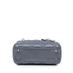 Mini Iridescent Lambskin Cannage Lady Dior