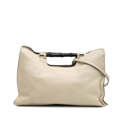 Medium Calfskin Bamboo Daily Shopper Satchel