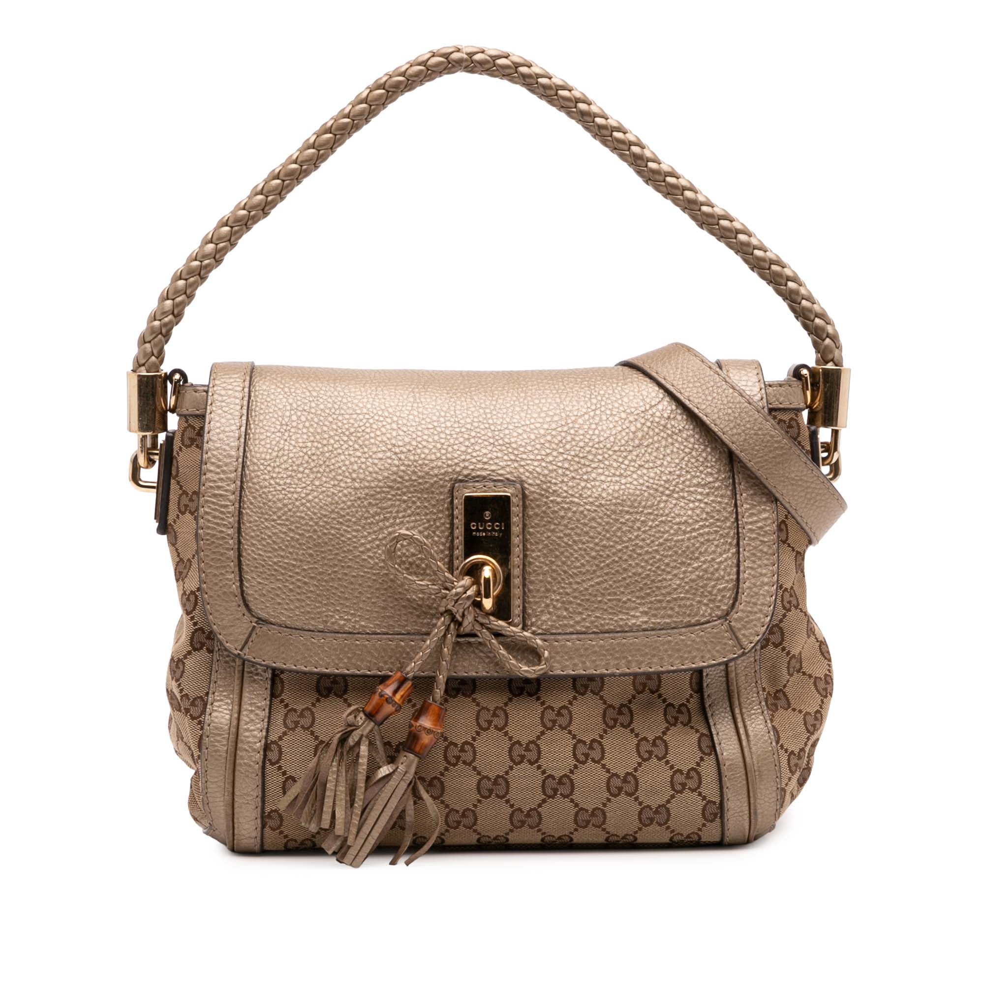 GG Canvas Bella Flap Satchel