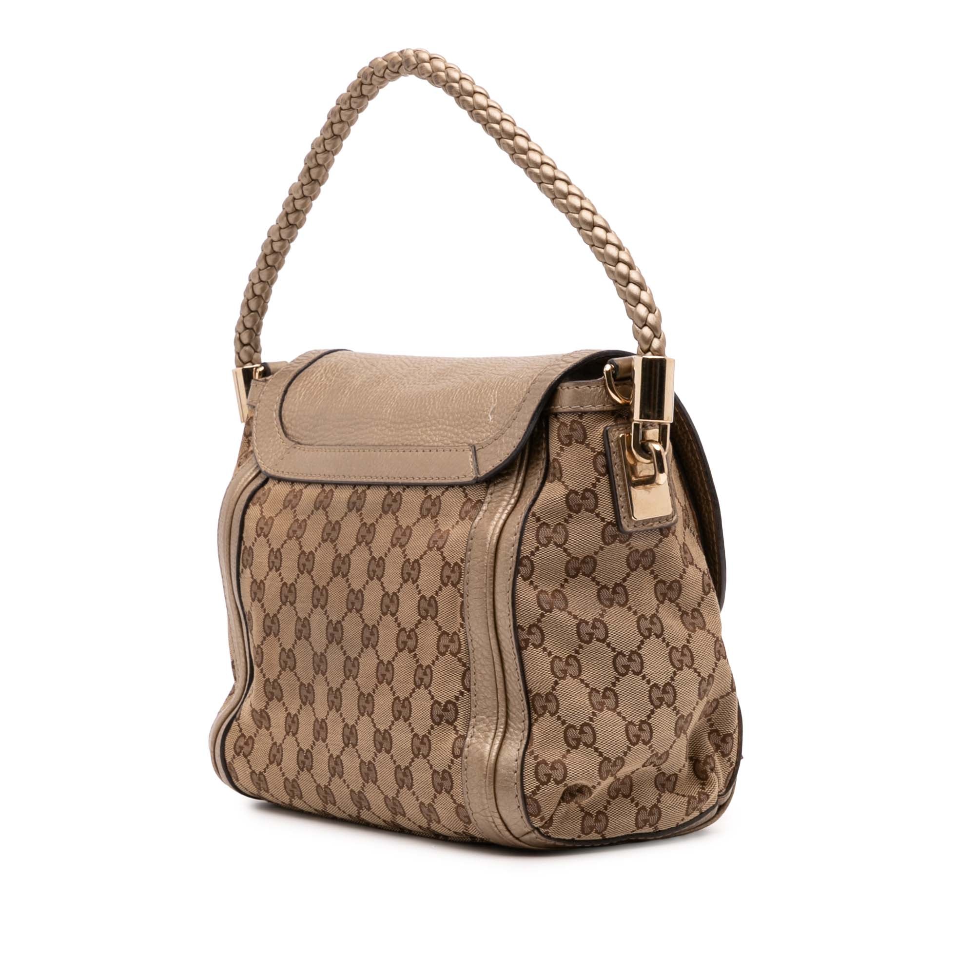GG Canvas Bella Flap Satchel