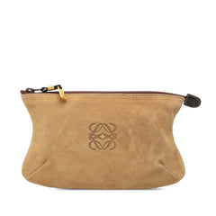 Suede Anagram Clutch