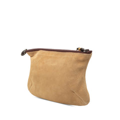 Suede Anagram Clutch