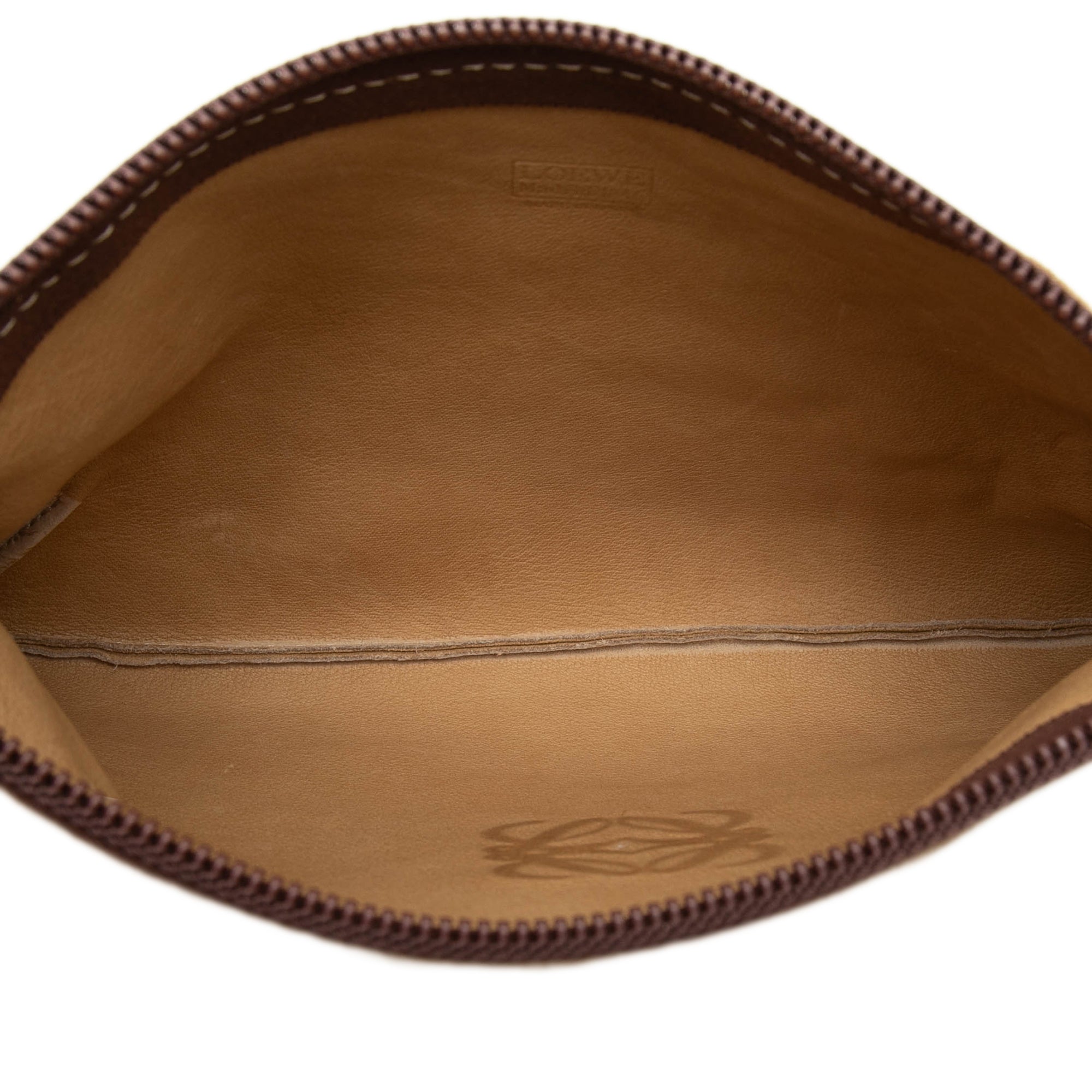 Suede Anagram Clutch