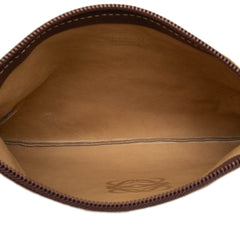 Suede Anagram Clutch