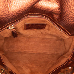 Mini Metallic Calfskin Cannage Lady Dior