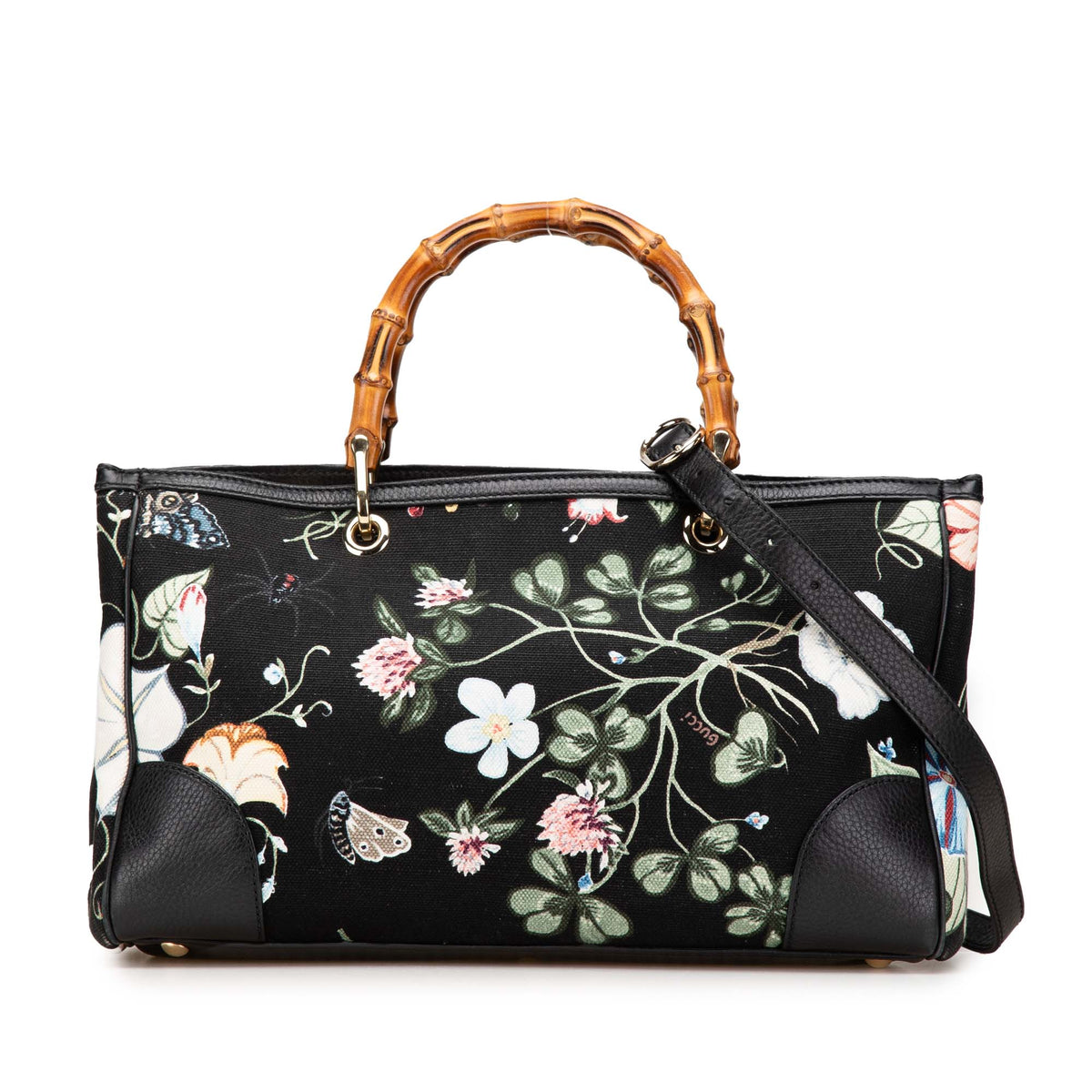 Medium Canvas Bamboo Shopper Flora Knight Satchel