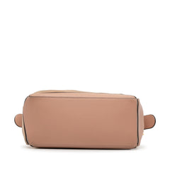 Small Tricolor Calfskin and Suede Puzzle Satchel