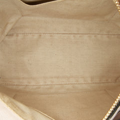 Small Tricolor Calfskin and Suede Puzzle Satchel