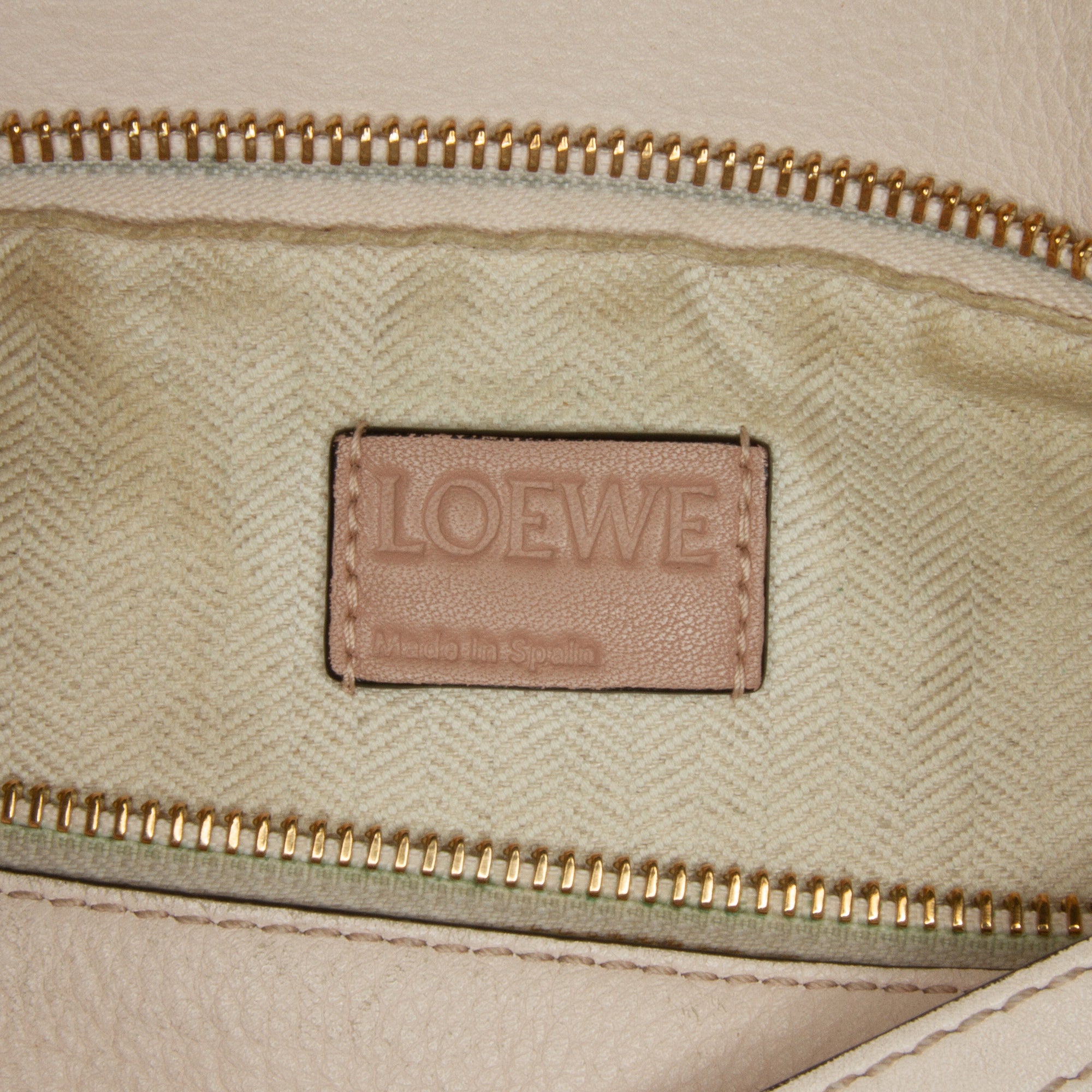 Small Tricolor Calfskin and Suede Puzzle Satchel