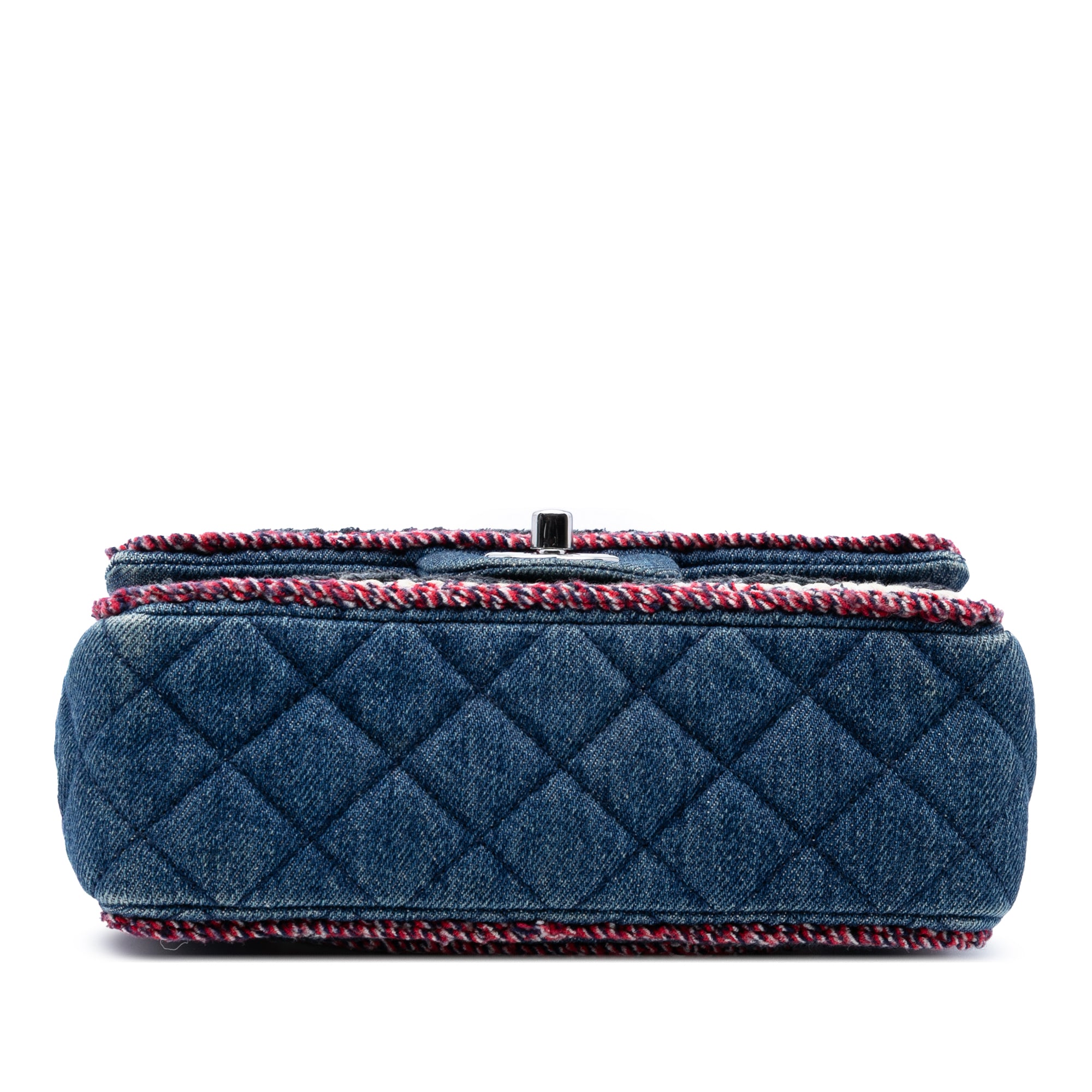 Mini Rectangular Classic Denim Braided Single Flap