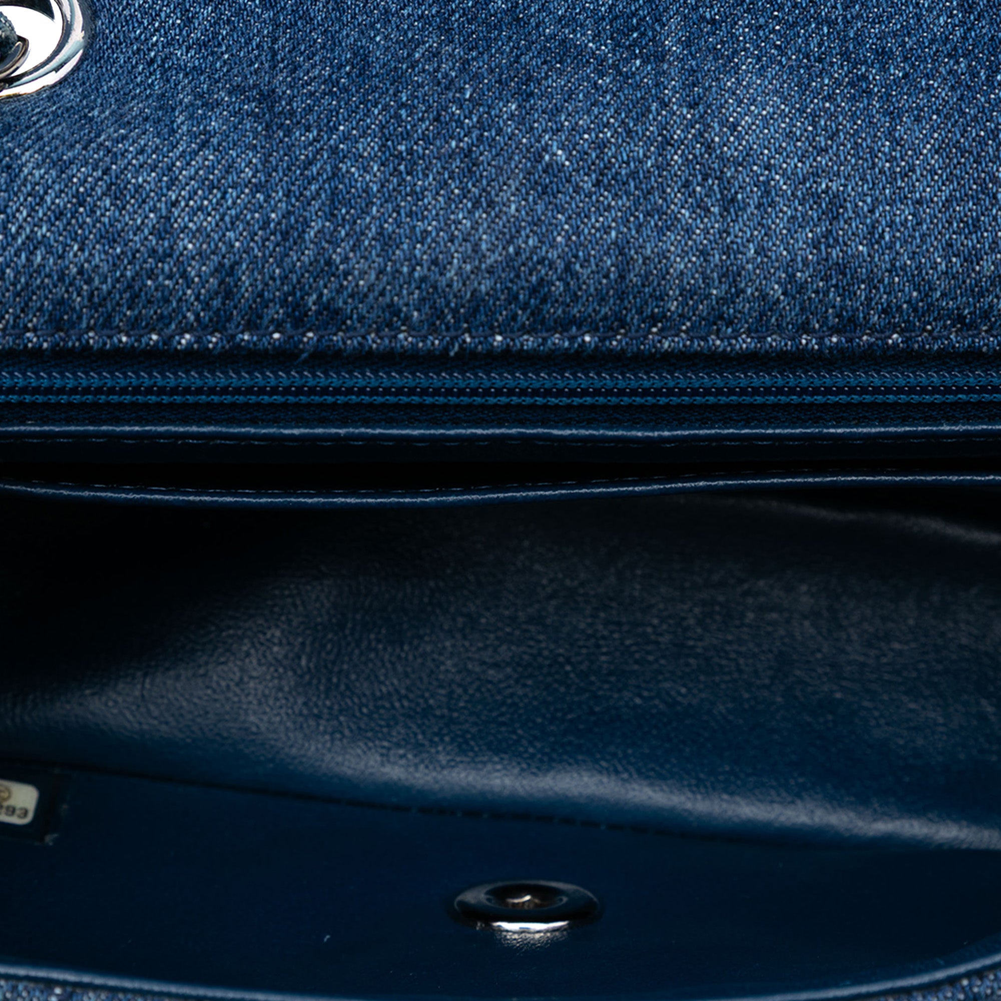 Mini Rectangular Classic Denim Braided Single Flap