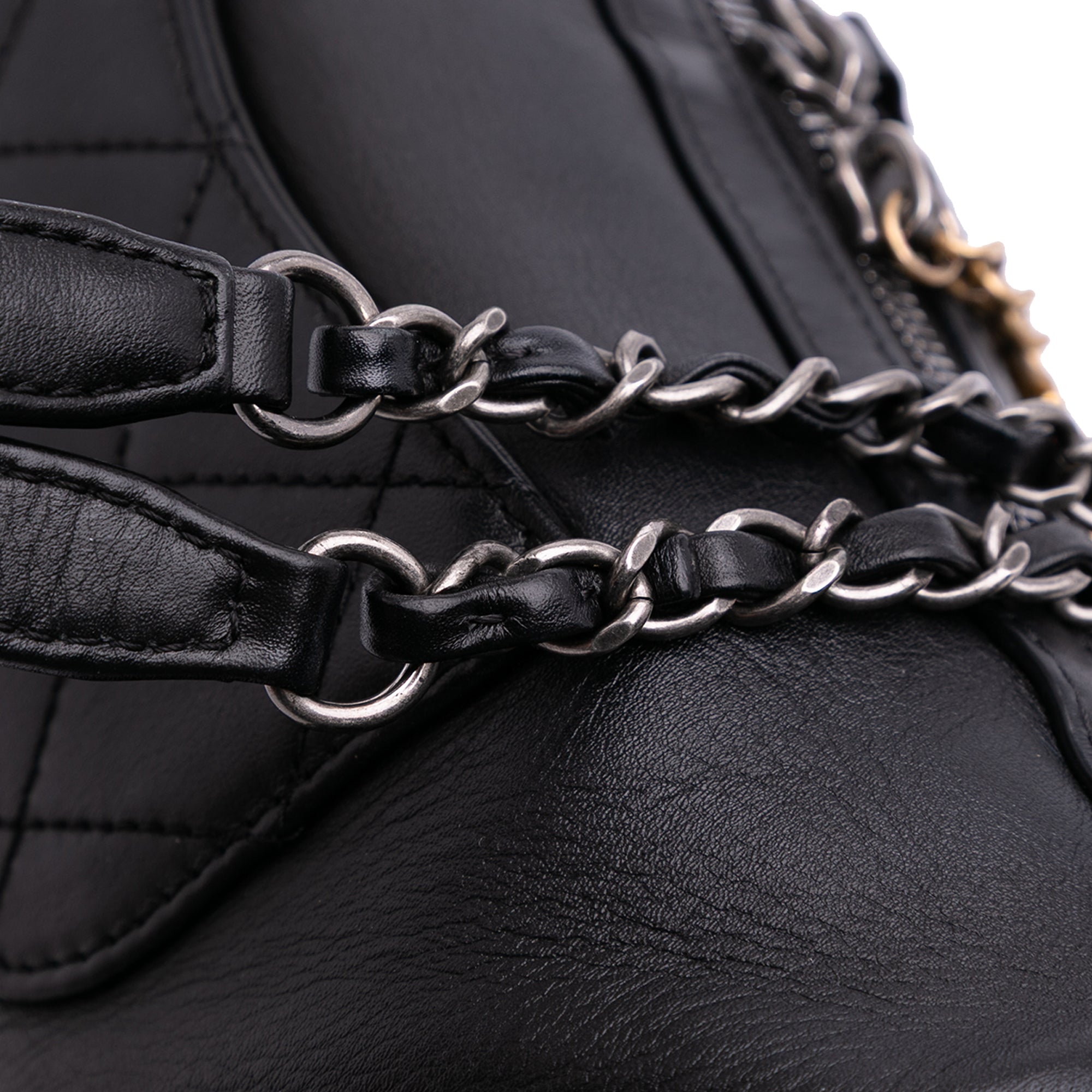 Calfskin Signature Chain 20s Bowling Bag