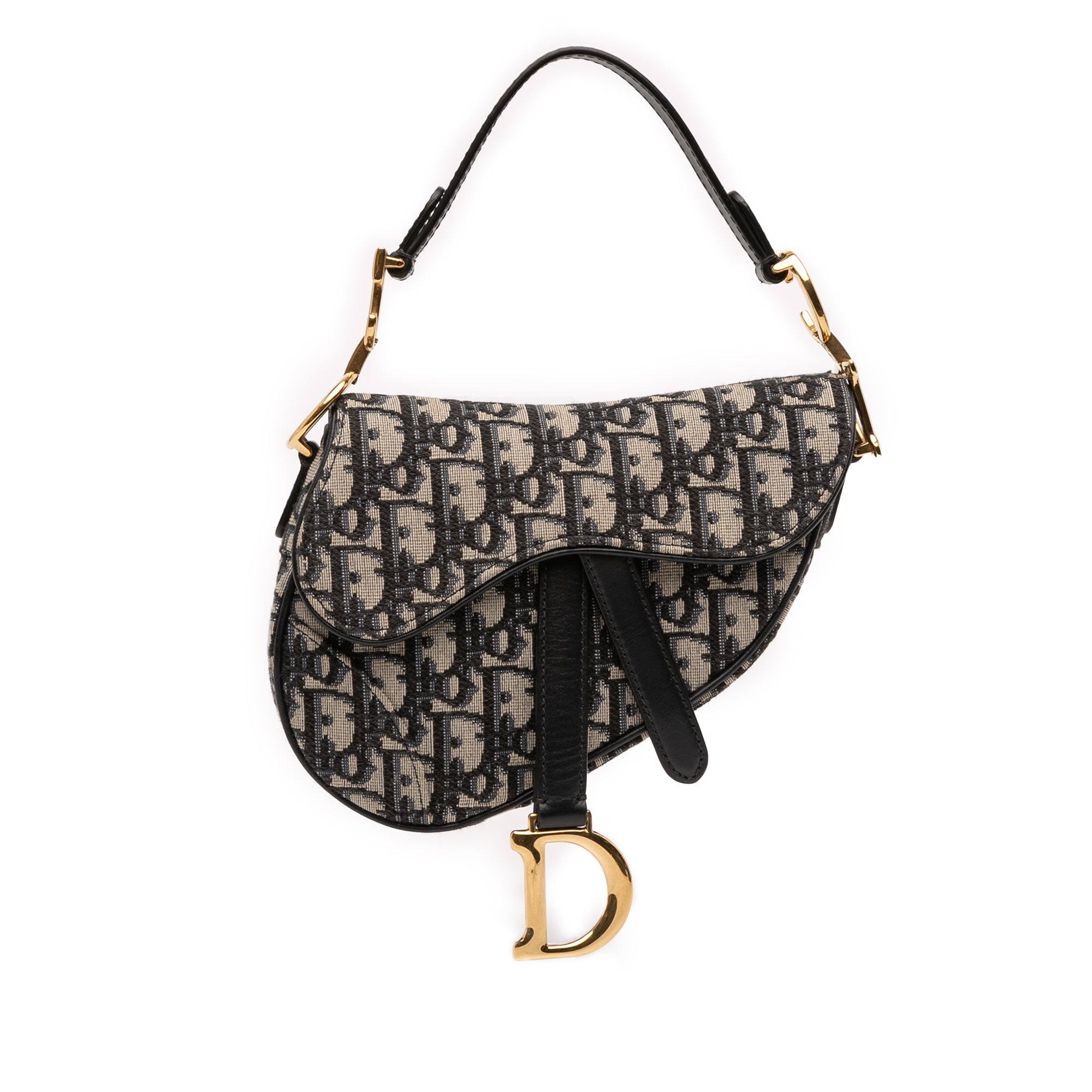 Mini Oblique Canvas Saddle Bag