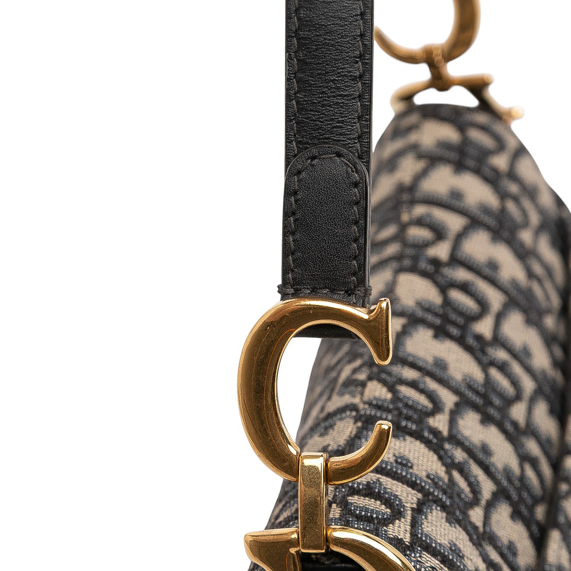 Mini Oblique Canvas Saddle Bag