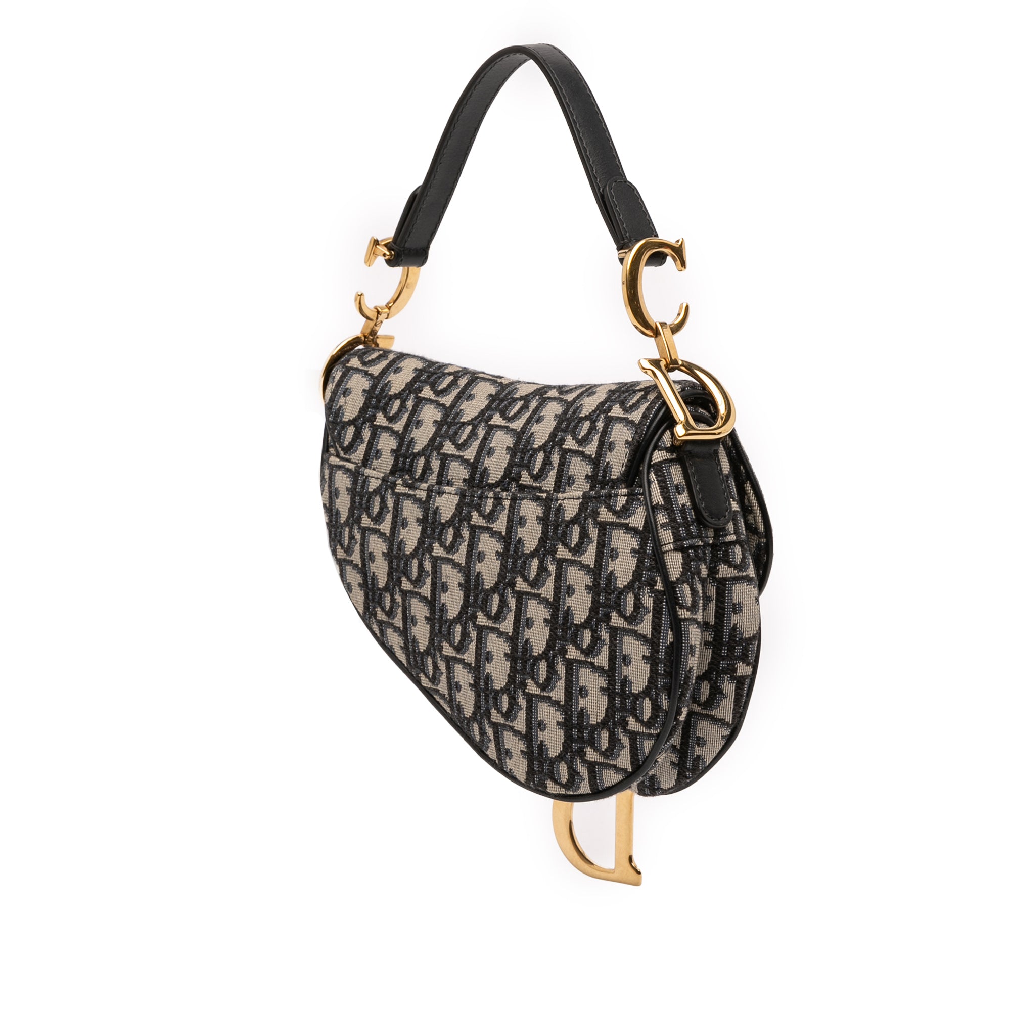 Mini Oblique Canvas Saddle Bag