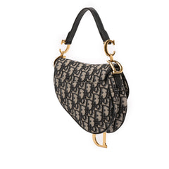 Mini Oblique Canvas Saddle Bag