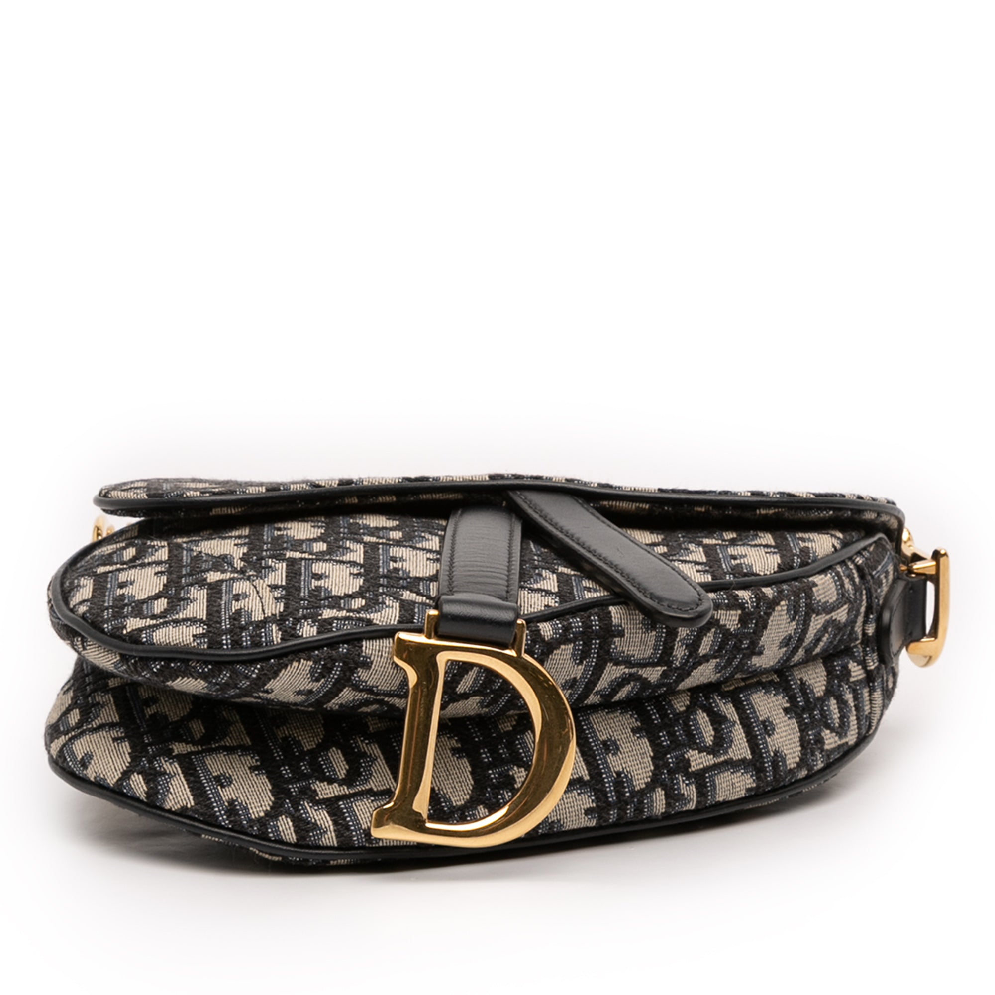 Mini Oblique Canvas Saddle Bag