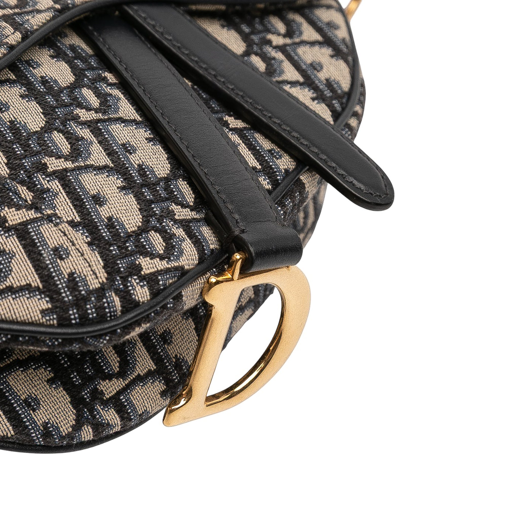 Mini Oblique Canvas Saddle Bag