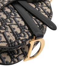 Mini Oblique Canvas Saddle Bag