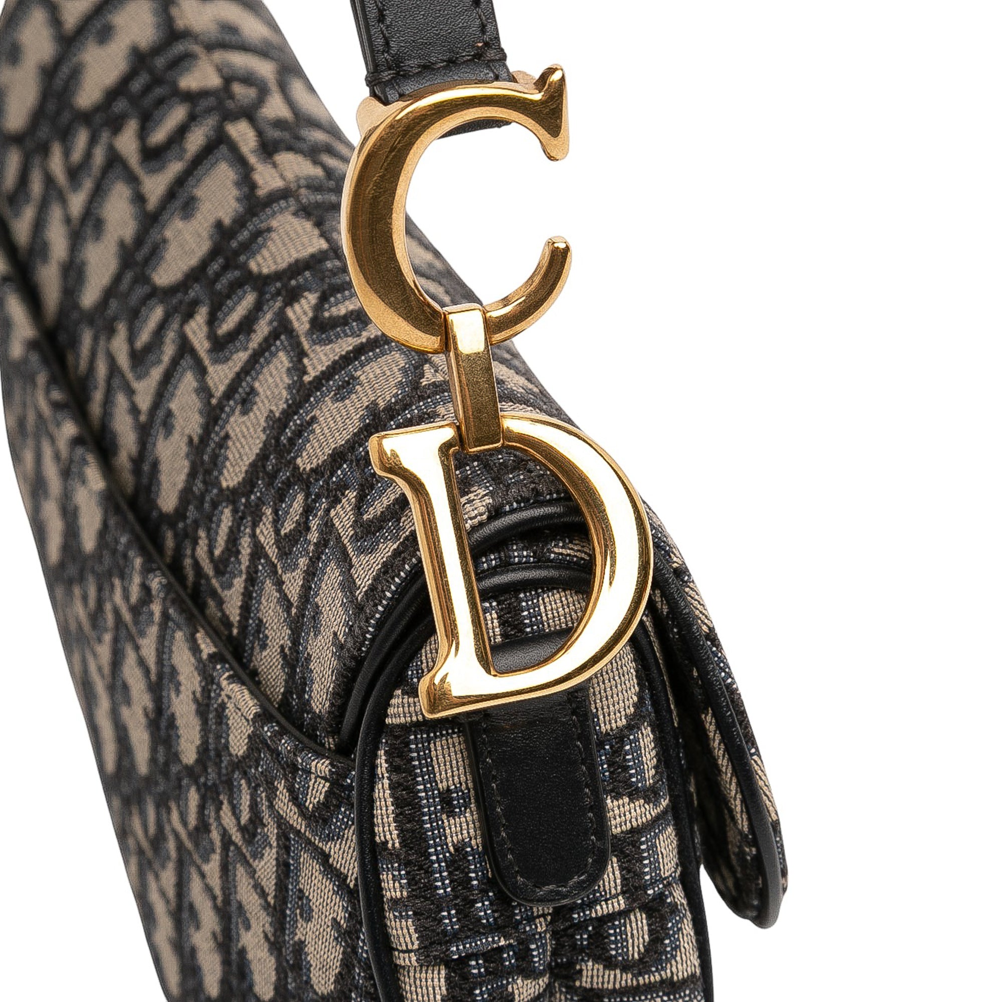 Mini Oblique Canvas Saddle Bag