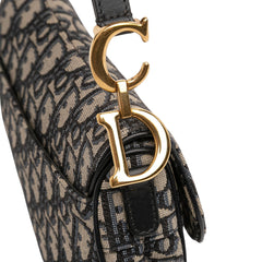 Mini Oblique Canvas Saddle Bag