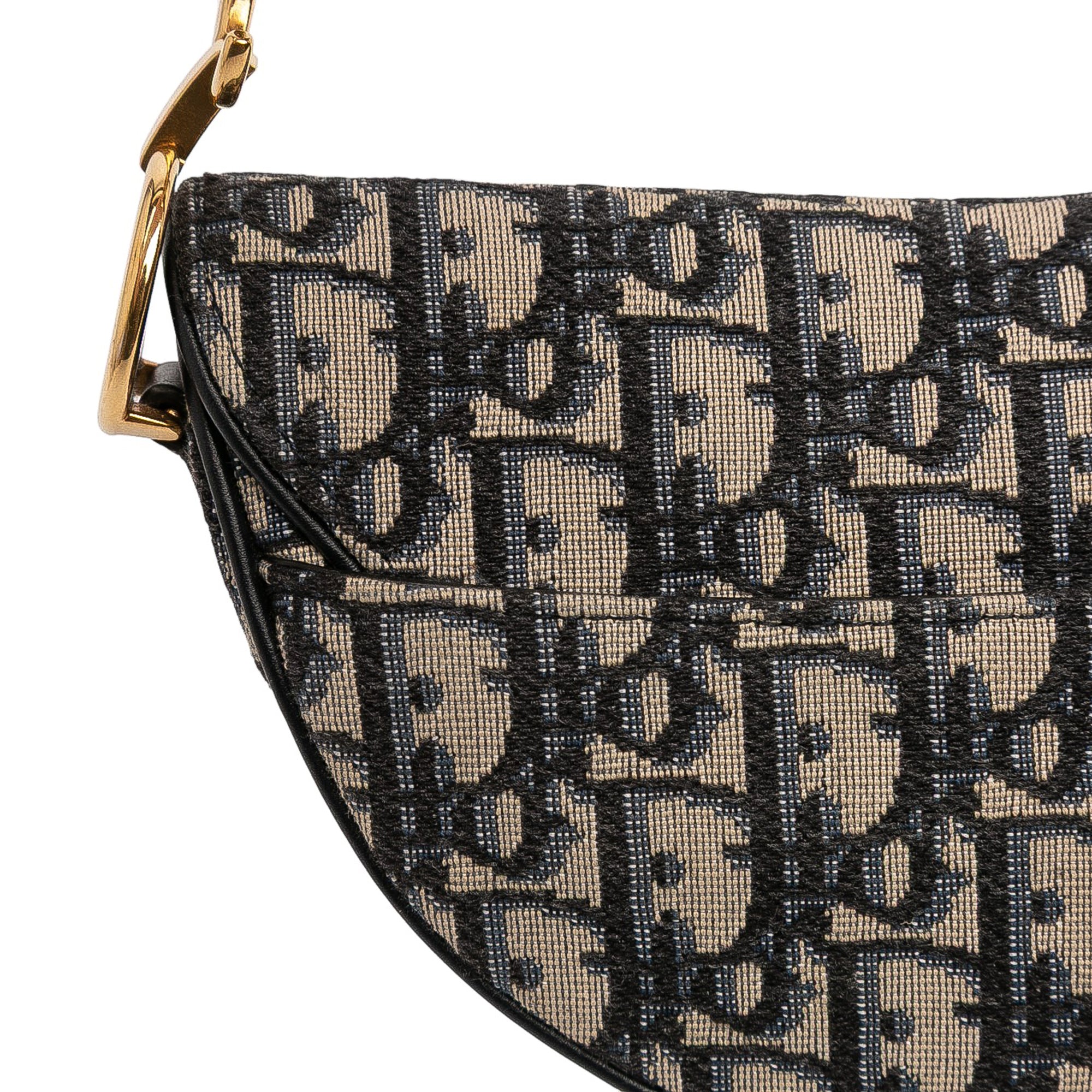 Mini Oblique Canvas Saddle Bag