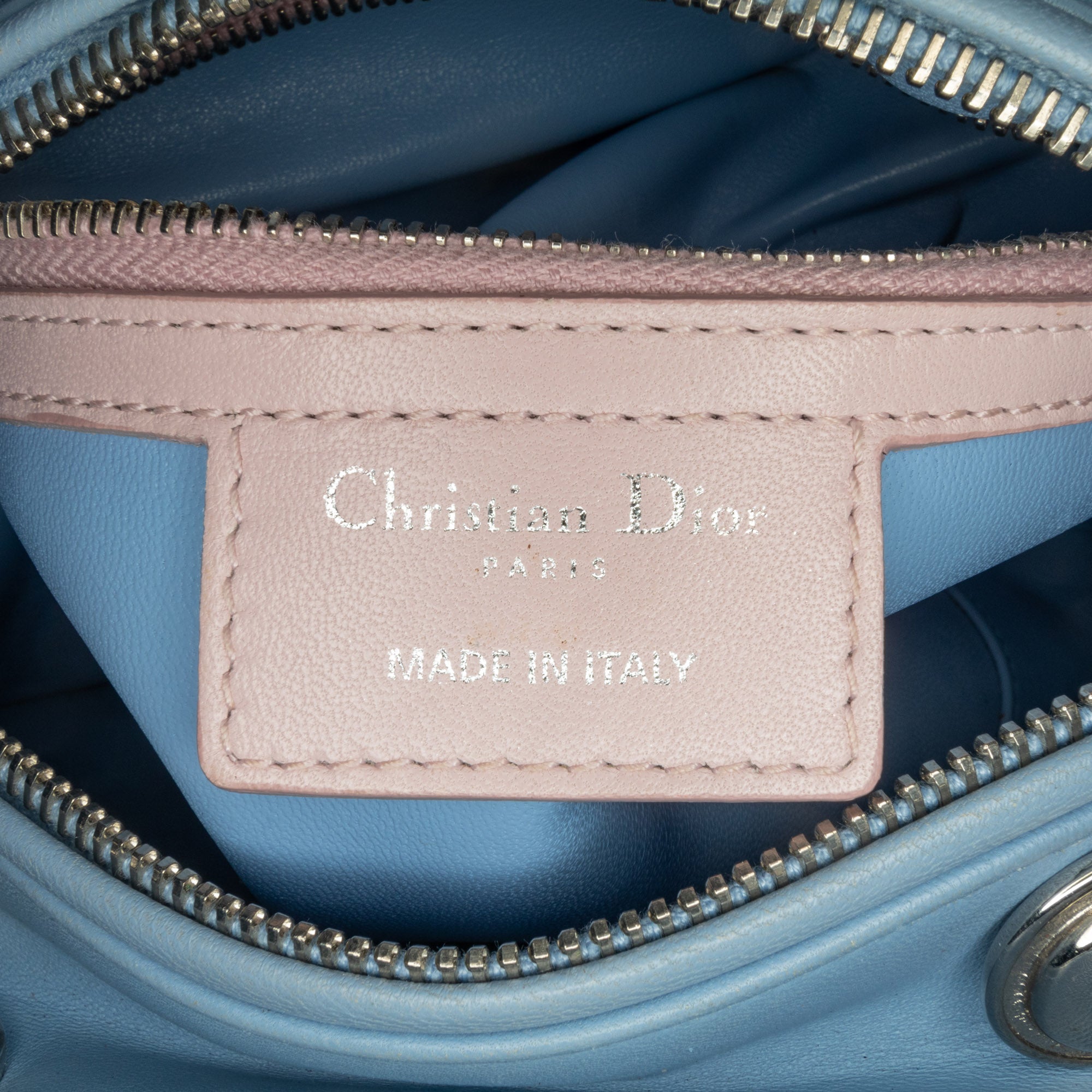 Medium Tricolor Lambskin Cannage Lady Dior