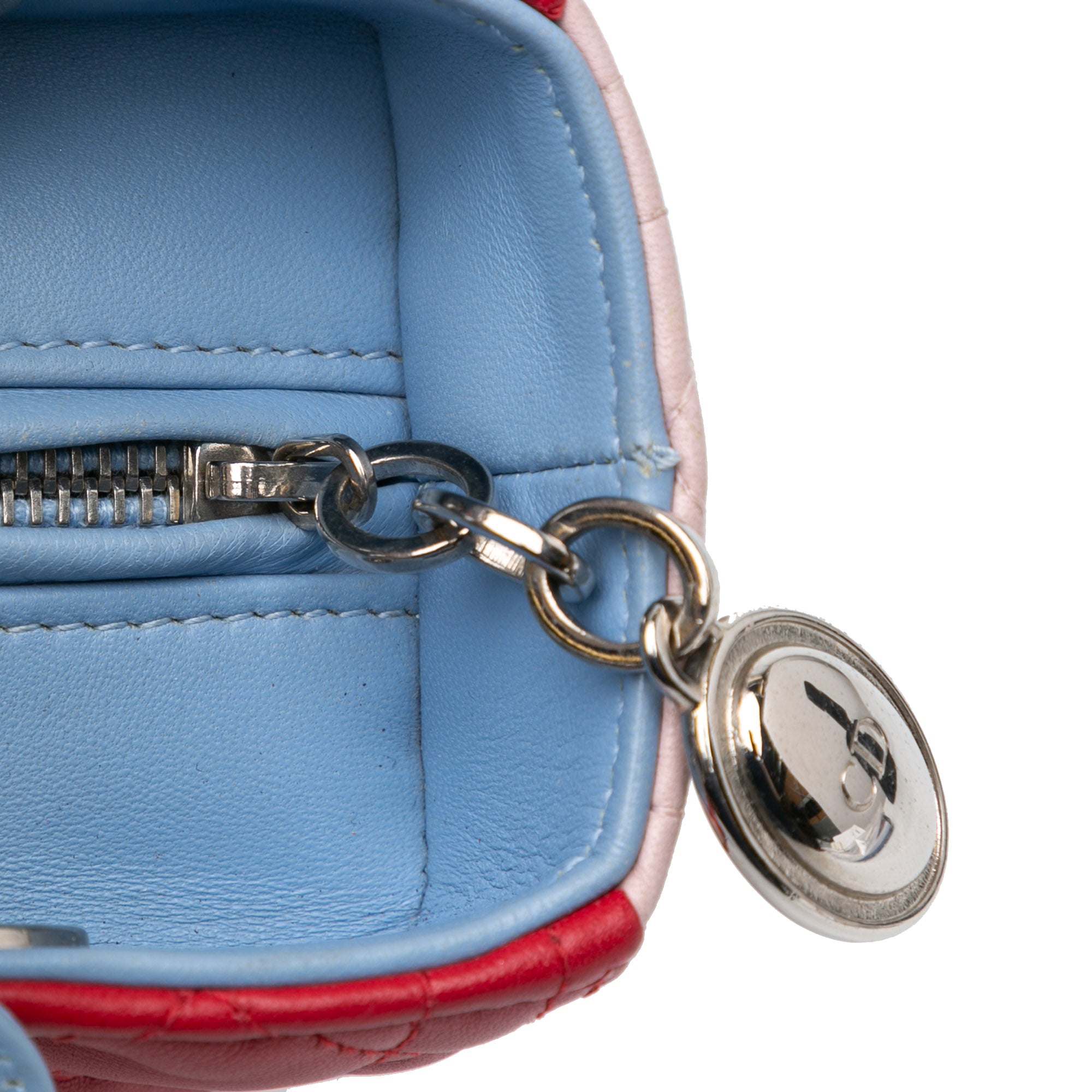 Medium Tricolor Lambskin Cannage Lady Dior