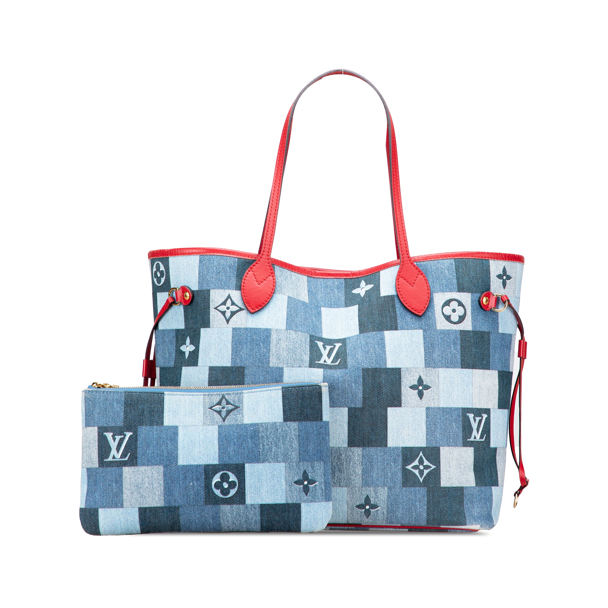 Monogram Denim Patchwork Neverfull MM