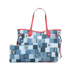 Monogram Denim Patchwork Neverfull MM
