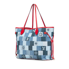 Monogram Denim Patchwork Neverfull MM