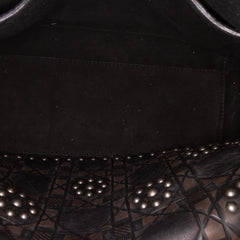 Medium Calfskin Cannage Embossed Flower Studded Supple Lady Dior