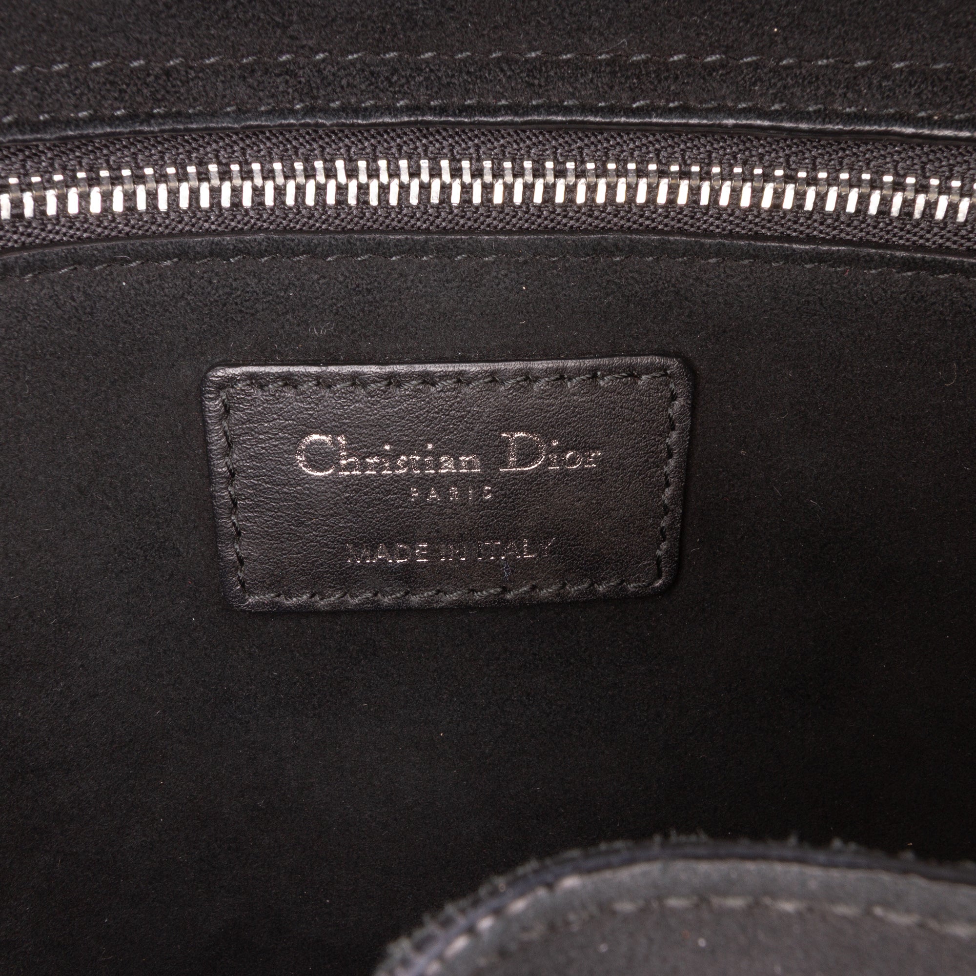 Medium Calfskin Cannage Embossed Flower Studded Supple Lady Dior