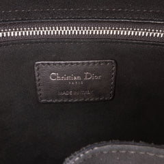 Medium Calfskin Cannage Embossed Flower Studded Supple Lady Dior